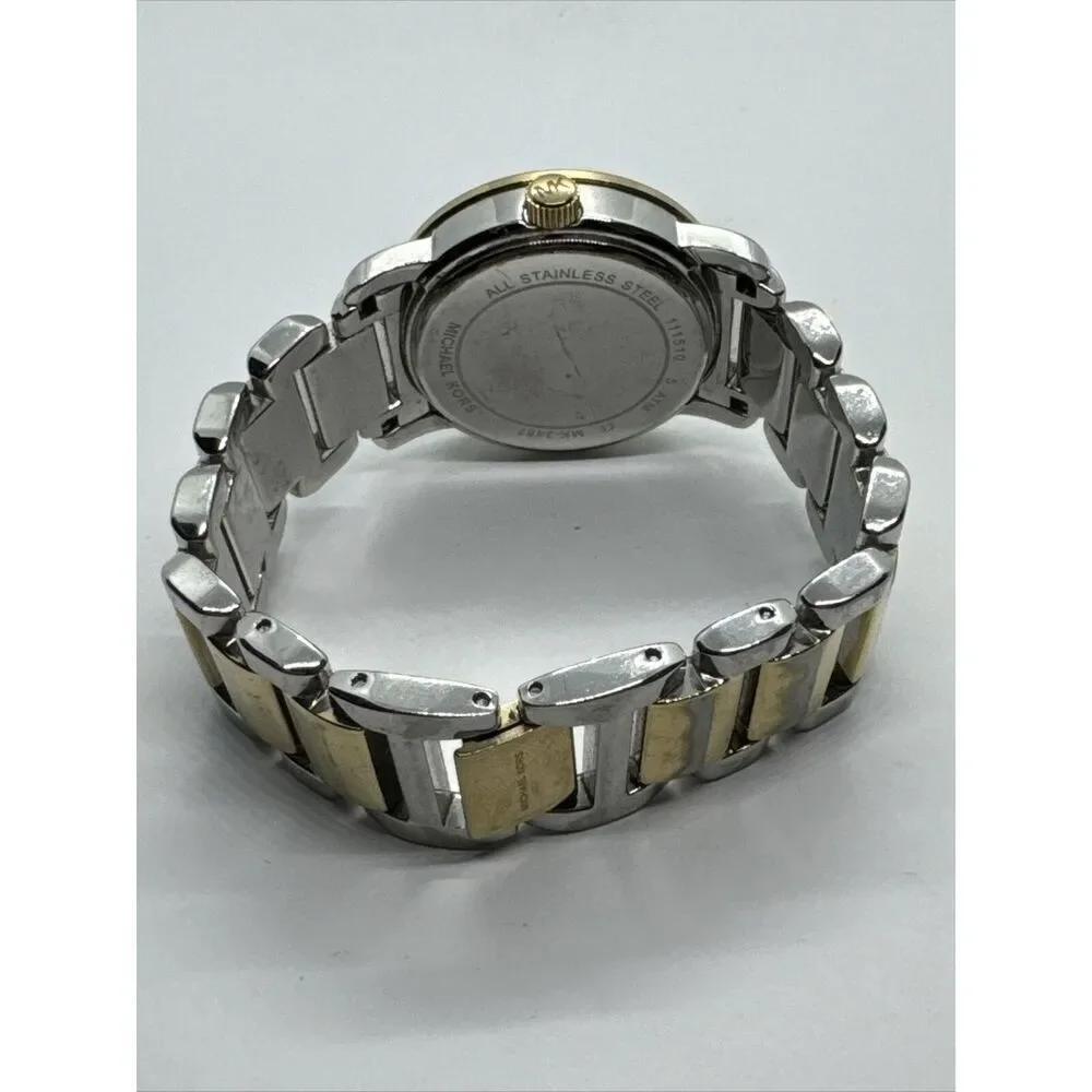 Michael Kors Janey MK3487 Men Two-Tone Stainless Steel Analog Dial Watch JNA740
